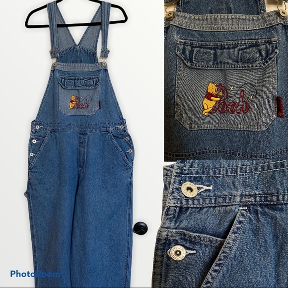 SOLD Disney Winnie the Pooh Blue Denim Jean Overalls - Picture 12 of 12